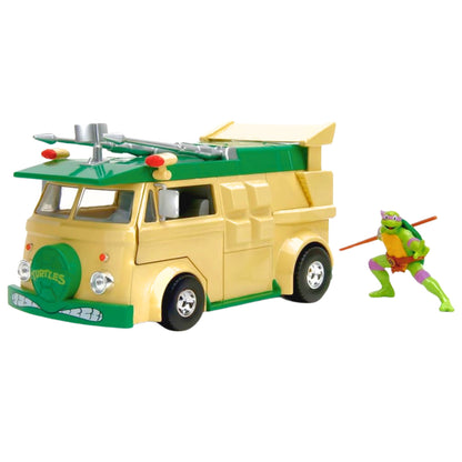 Jada Teenage Mutant Ninja Turtles Donatello & Party Wagon w/ Figure 1:24 Diecast