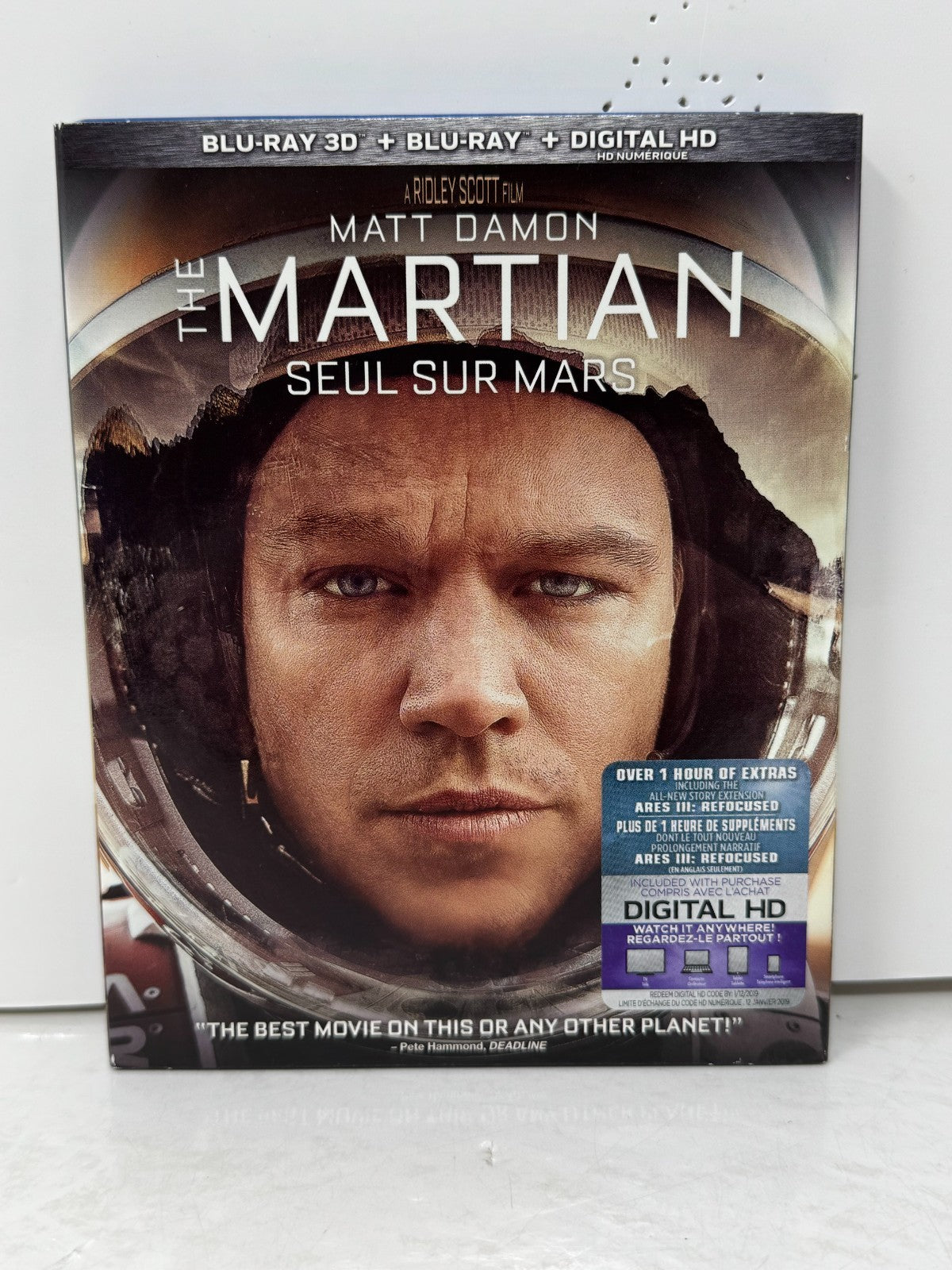 The Martian (3D Blu-ray) Matt Damon Sci-Fi Adventure Ridley Scott Film
