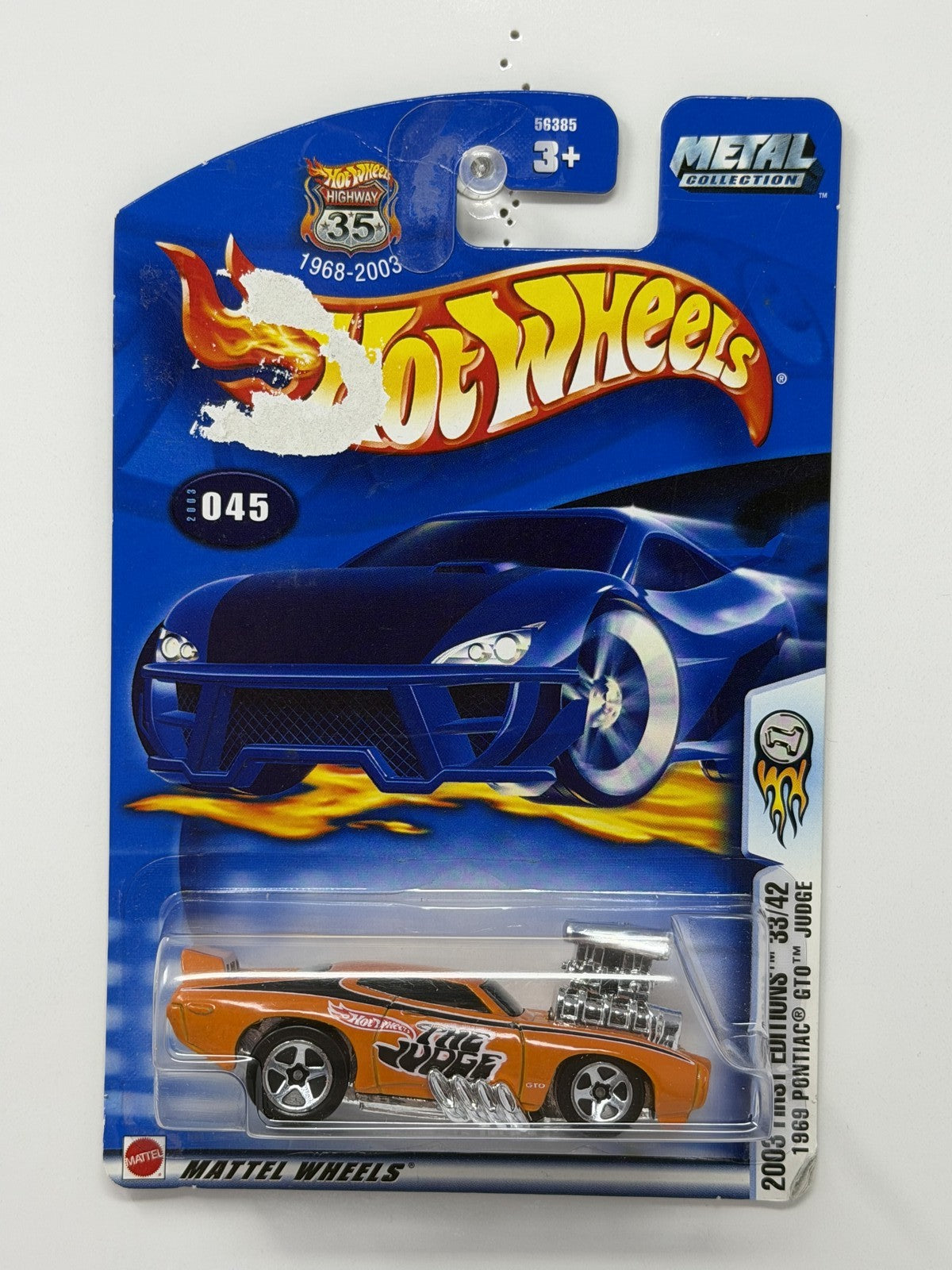 Hot Wheels 2003 First Editions 1969 Pontiac GTO Judge 1:64 Diecast Orange V2