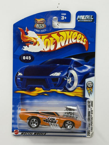 Hot Wheels 2003 First Editions 1969 Pontiac GTO Judge 1:64 Diecast Orange V2