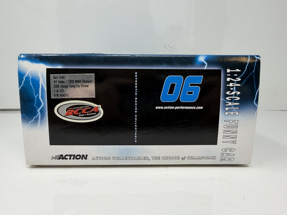 Action NHRA Gary Scelzi Mopar Oakley 2005 Dodge Charger Chrome 1:24 Diecast