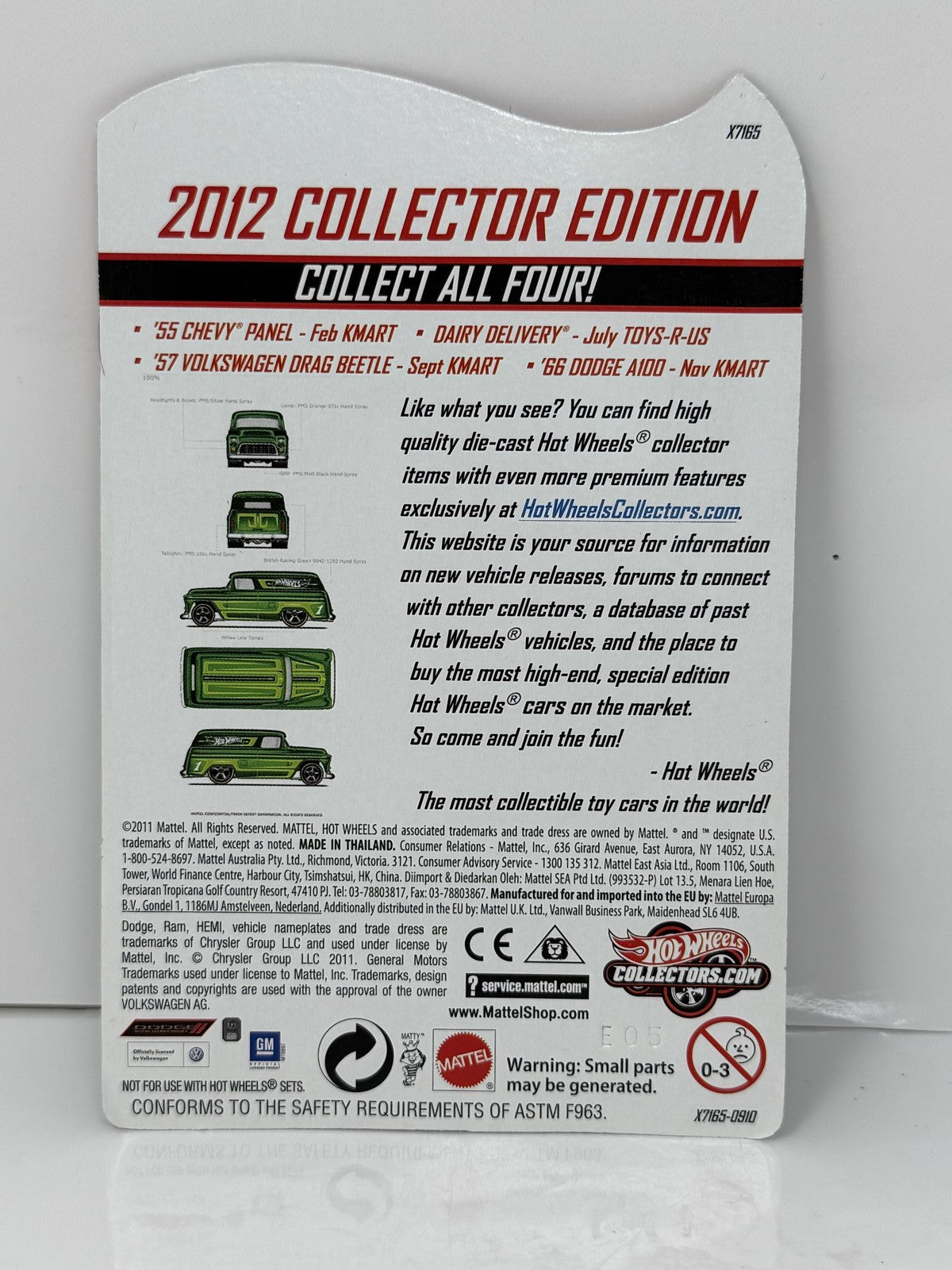 Hot Wheels 2012 Collector Edition 1955 Chevy Panel K-Mart Mail In 1:64 Diecast