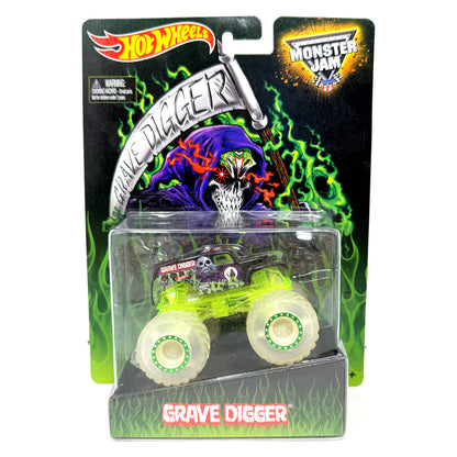 Hot Wheels Monster Jam Grave Digger Walmart Mail In Glow in Dark 1:64 Diecast