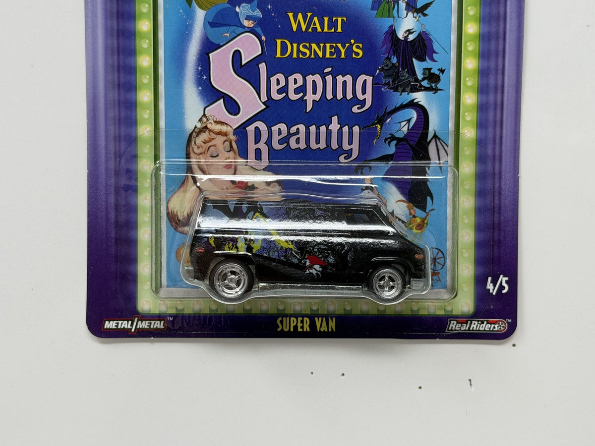 Hot Wheels Premium Disney Sleeping Beauty Super Van 1:64 Diecast Real Riders
