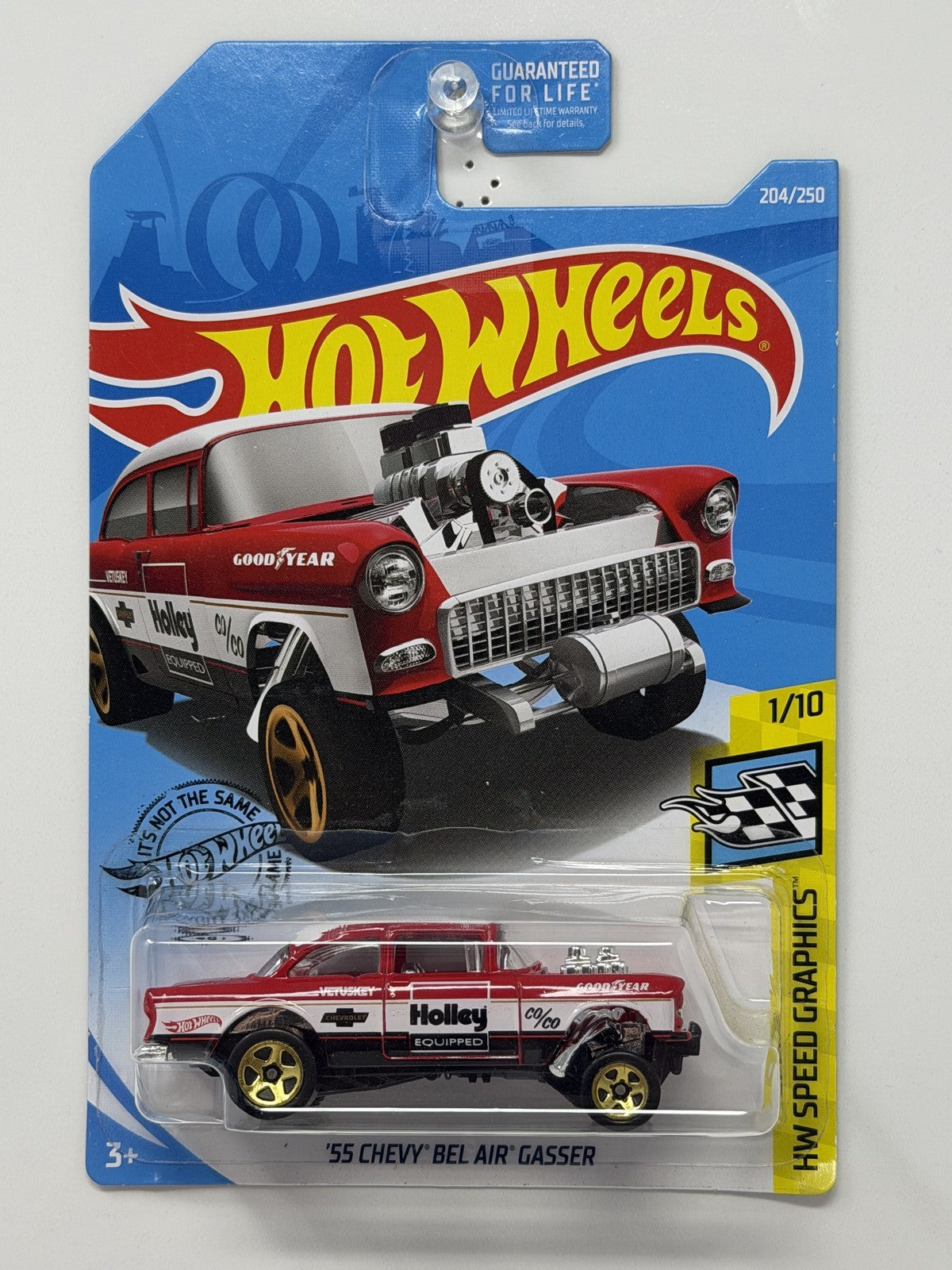 Hot Wheels HW Speed Graphics 1955 Chevy Bel Air Gasser Red 1:64 Diecast US Card