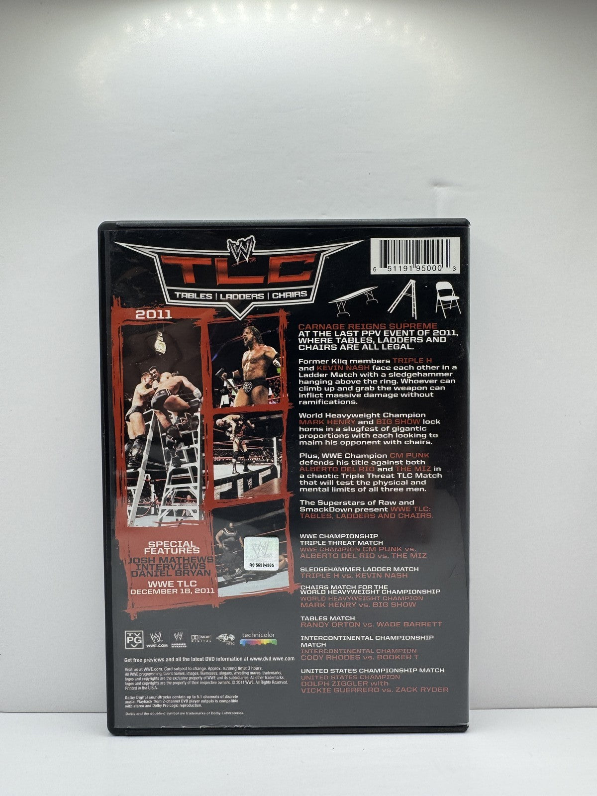 WWE TLC: Tables Ladders & Chairs 2011 (DVD) WWE Wrestling