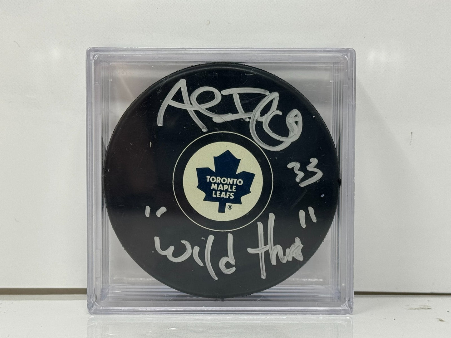 Al Iafrate Toronto Maple Leafs Signed NHL Autograph Puck Silver Auto