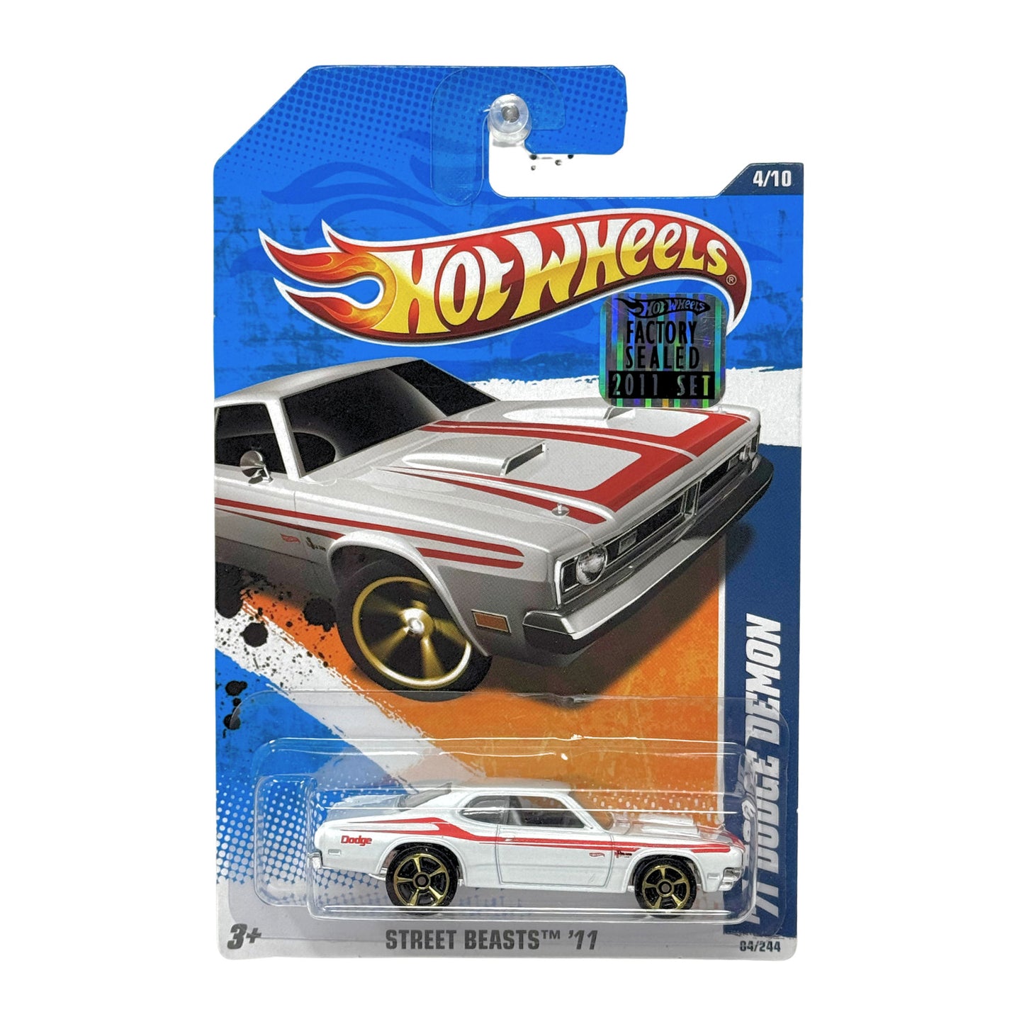 Hot Wheels Street Beasts 1971 Dodge Demon 1:64 Diecast Factory Sealed White