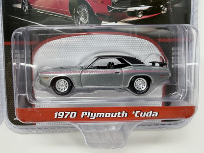 GreenLight Barrett-Jackson 1970 Plymouth Cuda RAW CHASE & Regular 1:64 Diecast