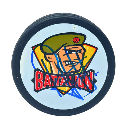 Raffi Torres Brampton Battalion Signed OHL Autograph Puck Blue Auto