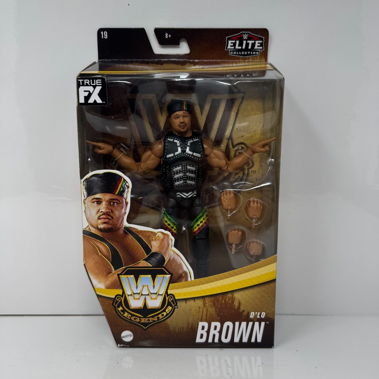Mattel WWE Legends Series 19 D'Lo Brown Black Attire Action Figure