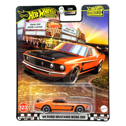 Hot Wheels Premium Boulevard #123 1969 Ford Mustang Boss 302 1:64 Diecast