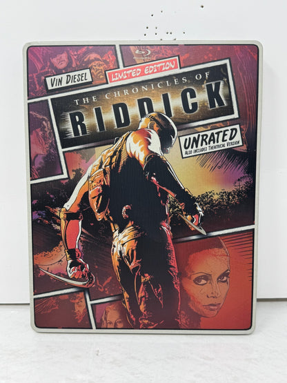The Chronicles of Riddick (Blu-ray) Steelbook Vin Diesel Sci-Fi Good Condition!!