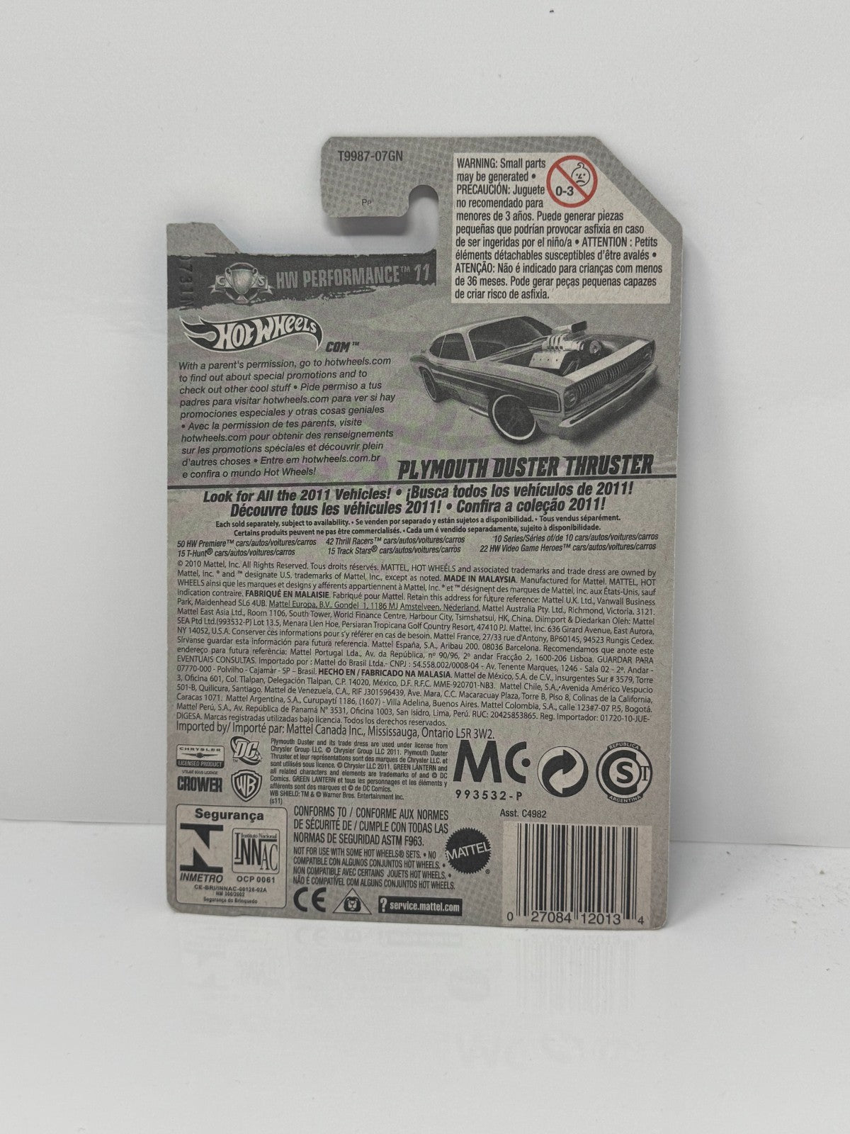 Hot Wheels Performance Plymouth Duster Thruster 1:64 Diecast Blue