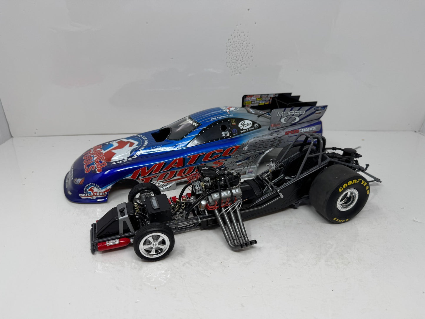 Milestone Whit Bazemore NHRA Matco Tools Iron Eagle Dodge Funny Car 1:16 Scale