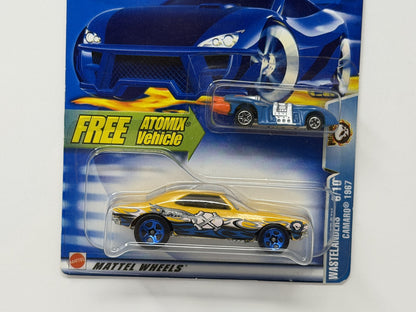 Hot Wheels Wastelanders 1967 Chevrolet Camaro 1:64 Diecast Yellow Bonus Atomix