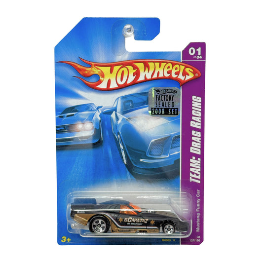 Hot Wheels Team Drag Racing Mustang Funny Car 1:64 Diecast Factory Sealed Black