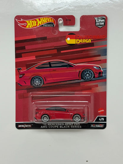 Hot Wheels Premium Deutschland Design 2012 Mercedes-Benz C63 AMG 1:64 Diecast
