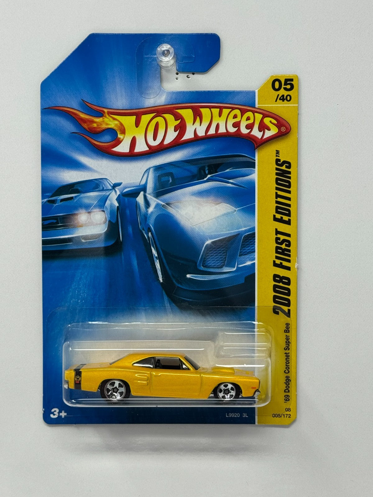 Hot Wheels First Editions 1969 Dodge Coronet Super Bee 1:64 Diecast Yellow