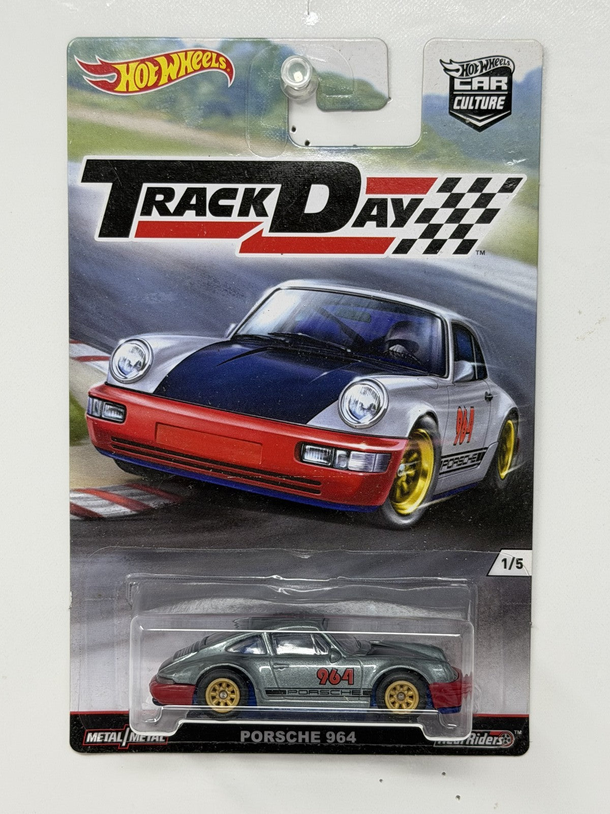 Hot Wheels Track Day Porsche 964 1:64 Diecast Real Riders