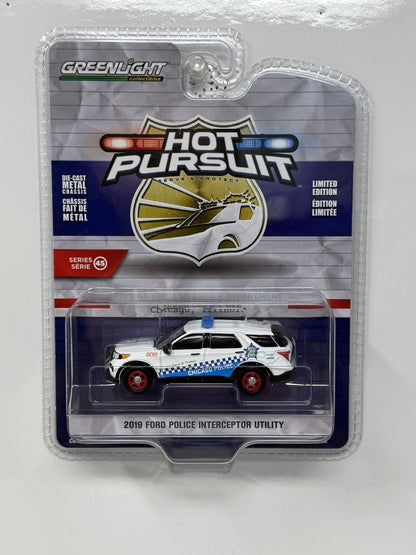 GreenLight Hot Pursuit 2019 Ford Police Interceptor Utility CHASE 1:64 Diecast