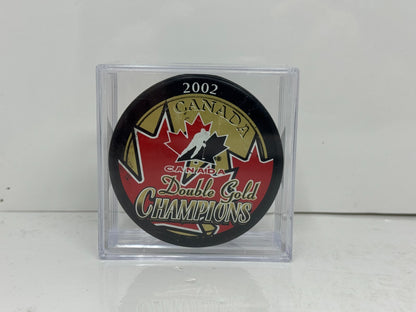 2002 Canada Double Gold Champions Commemorative Olympic Hockey Puck