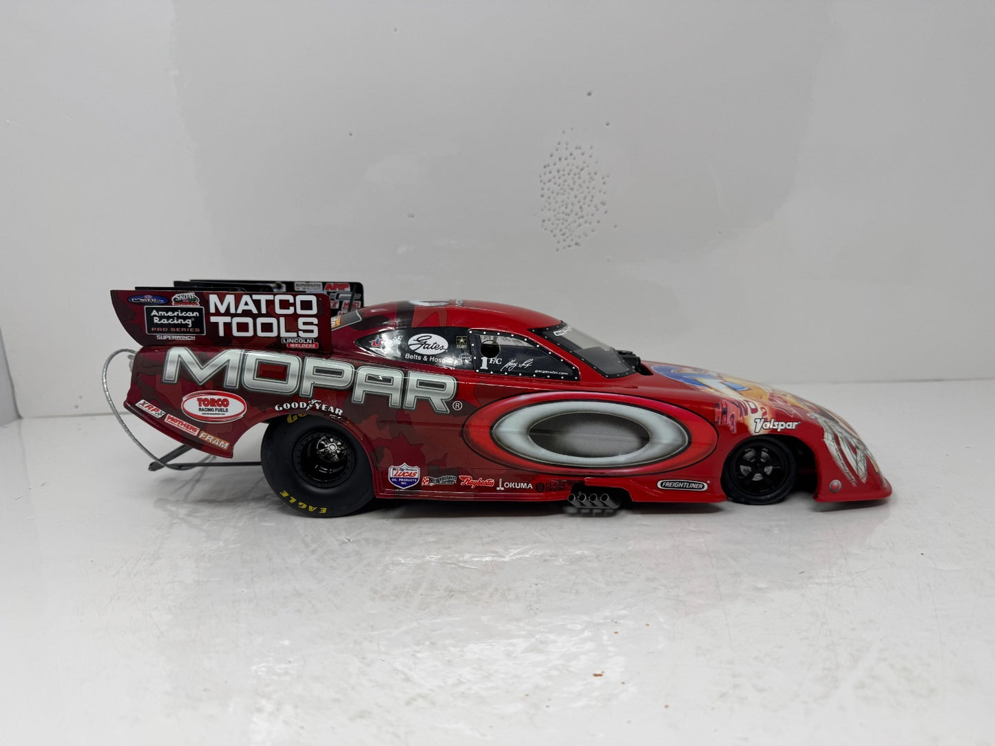 Milestone Gary Scelzi NHRA Oakley Red Camo Dodge Stratus Funny Car 1:16 Scale