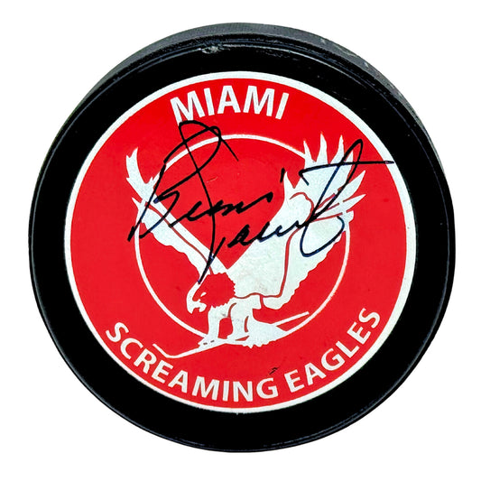 Bernie Parent Miami Screaming Eagles Signed NHL Autograph Puck Auto