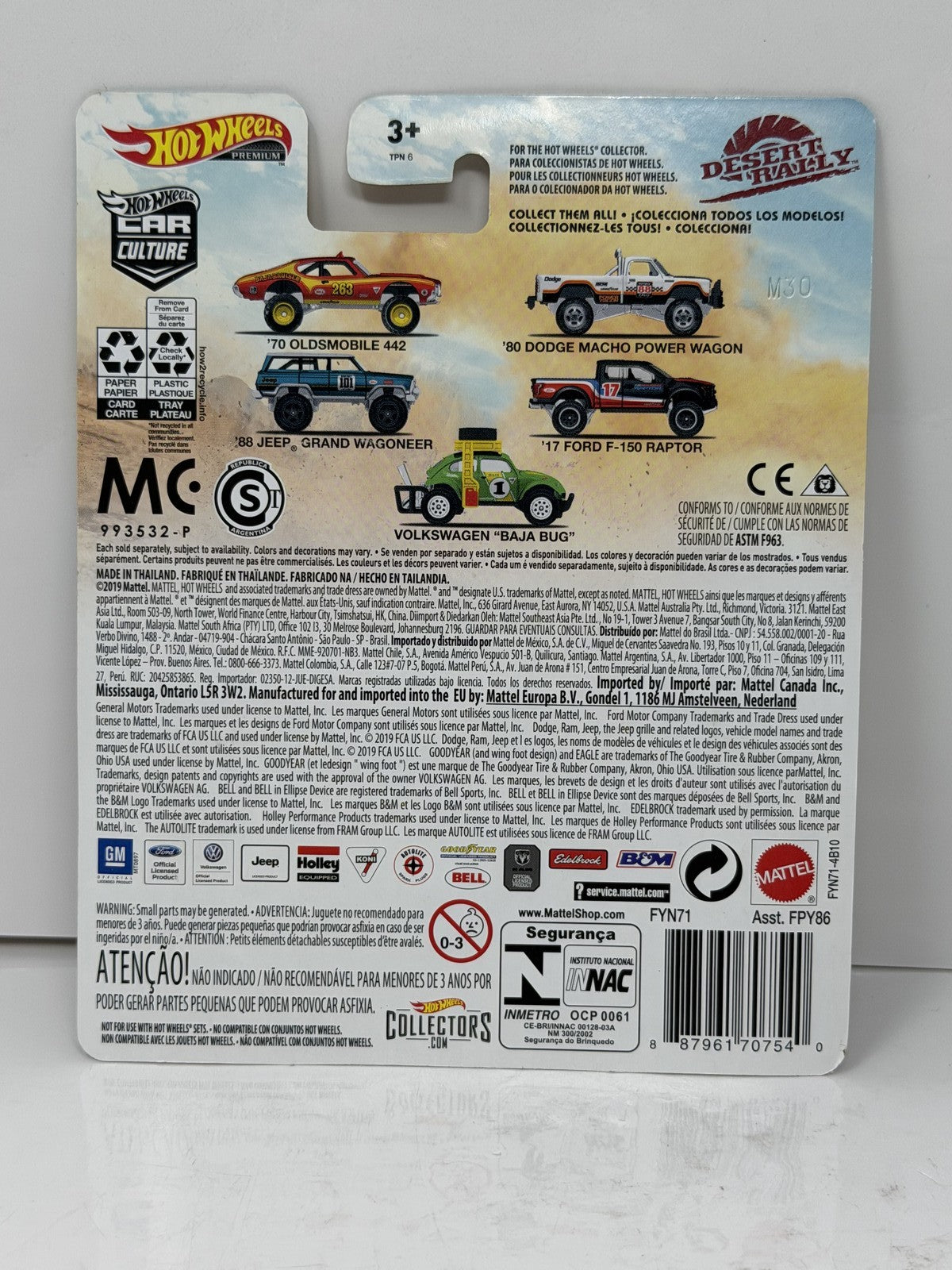 Hot Wheels Premium Desert Rally 2017 Ford F-150 Raptor 1:64 Diecast