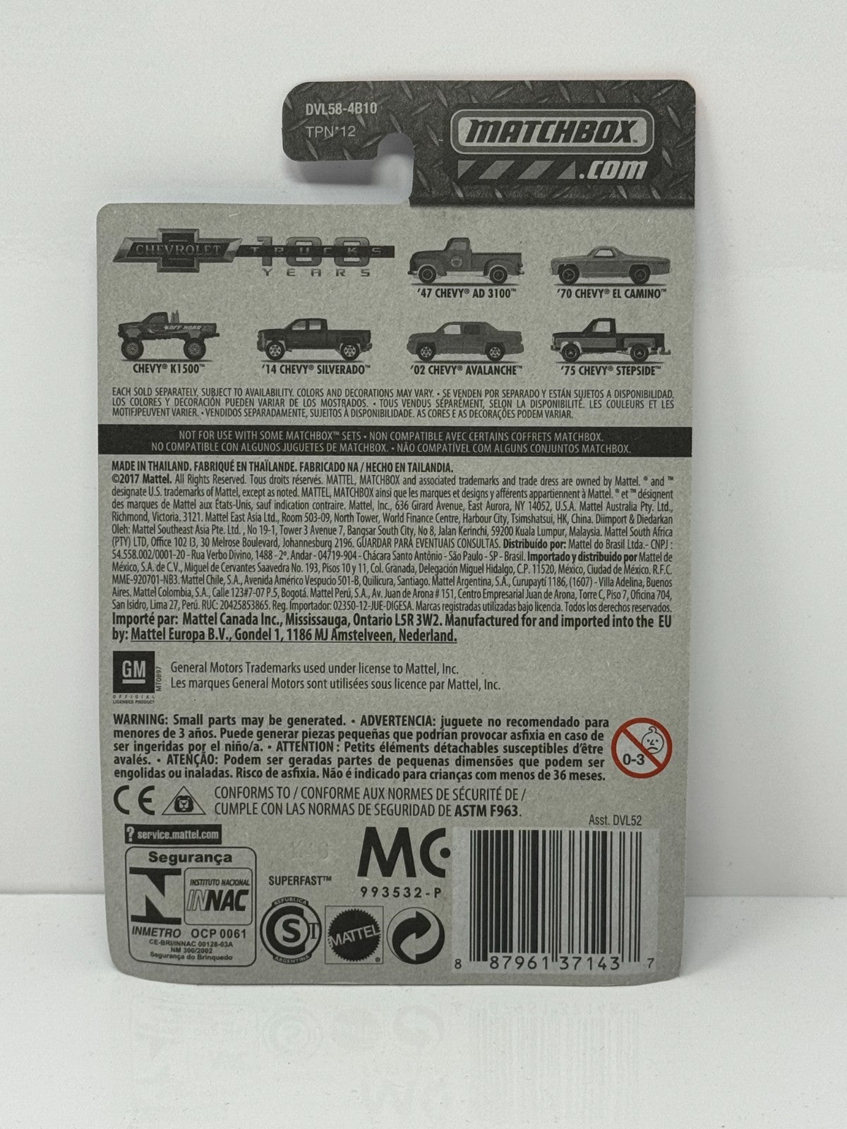 Matchbox Chevrolet 100 Years 1975 Chevy Stepside 1:64 Diecast