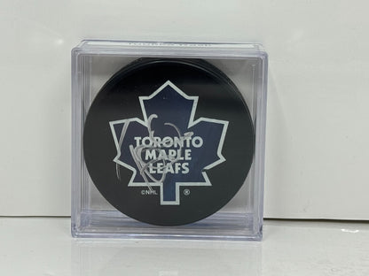 Tuukka Rask Toronto Maple Leafs Signed NHL Autograph Puck Silver Auto