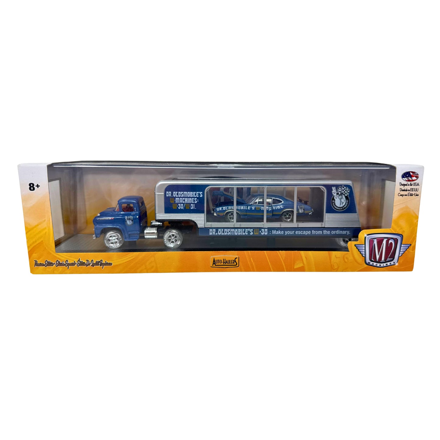 M2 Machines Auto Haulers 1970 Oldsmobile Cutlass 442 W-30 CHASE 1:64 Diecast