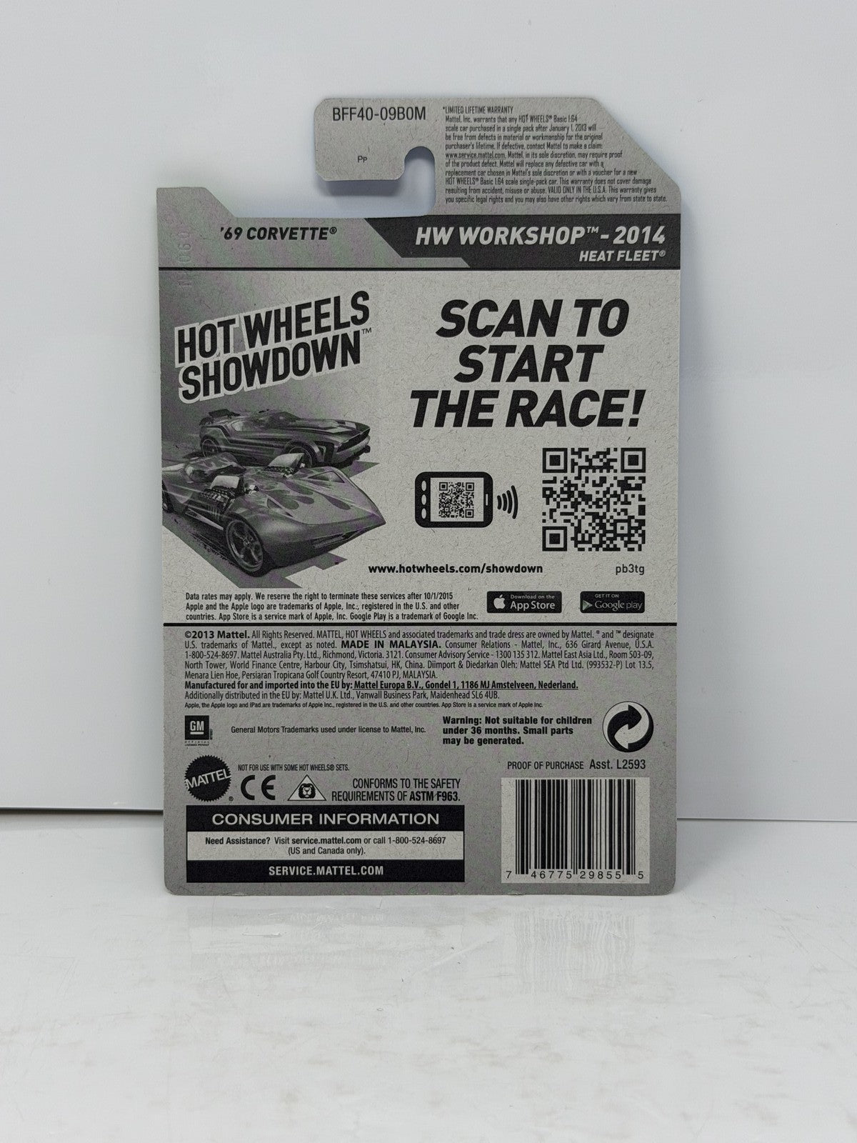 Hot Wheels Super Treasure Hunt 1969 Corvette Heat Fleet 1:64 Diecast STH