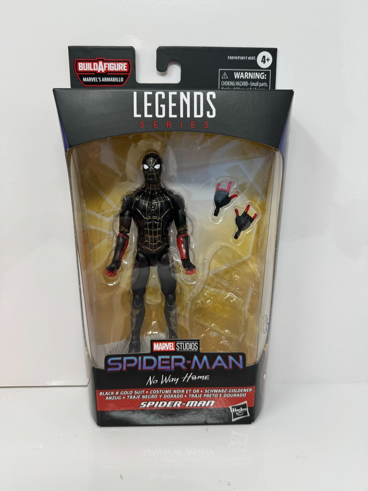 Marvel Legends Spider-Man No Way Home Black Gold Suit Action Figure NO BAF PIECE