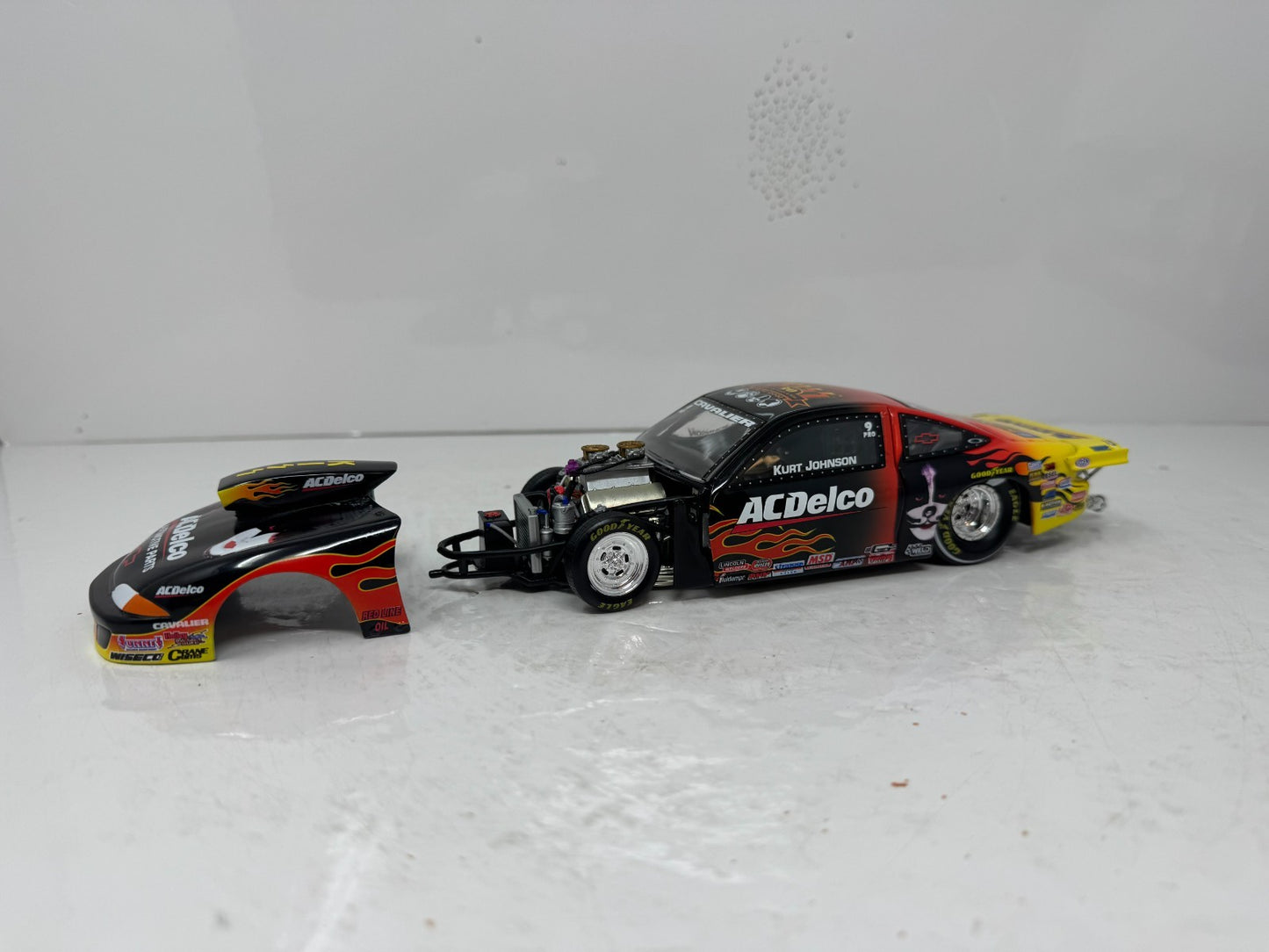 Action NHRA Kurt Johnson Kiss 30th Anniversary Cavalier Pro Stock 1:24 Diecast