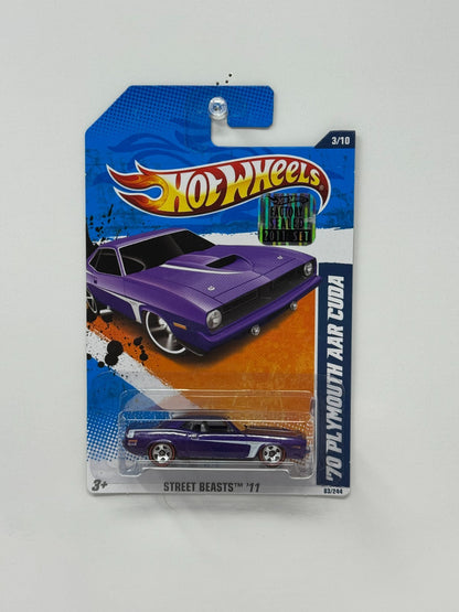 Hot Wheels Street Beasts 1970 Plymouth AAR Cuda 1:64 Diecast Factory Sealed