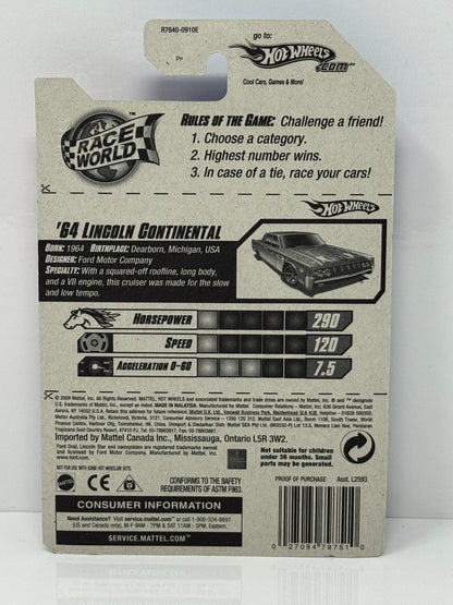 Hot Wheels Race World 1964 Lincoln Continental 1:64 Diecast Factory Sealed