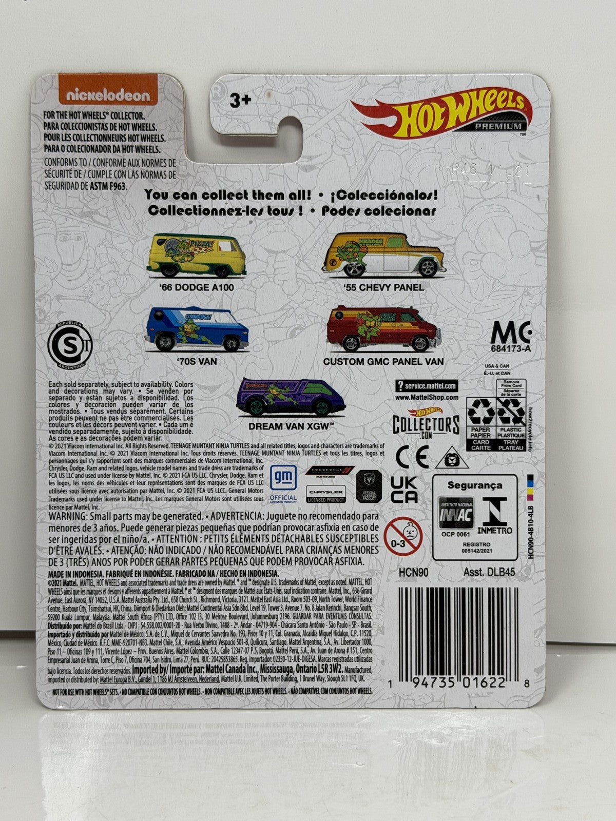 Hot Wheels Teenage Mutant Ninja Turtles Raphael GMC Panel Van 1:64 Diecast