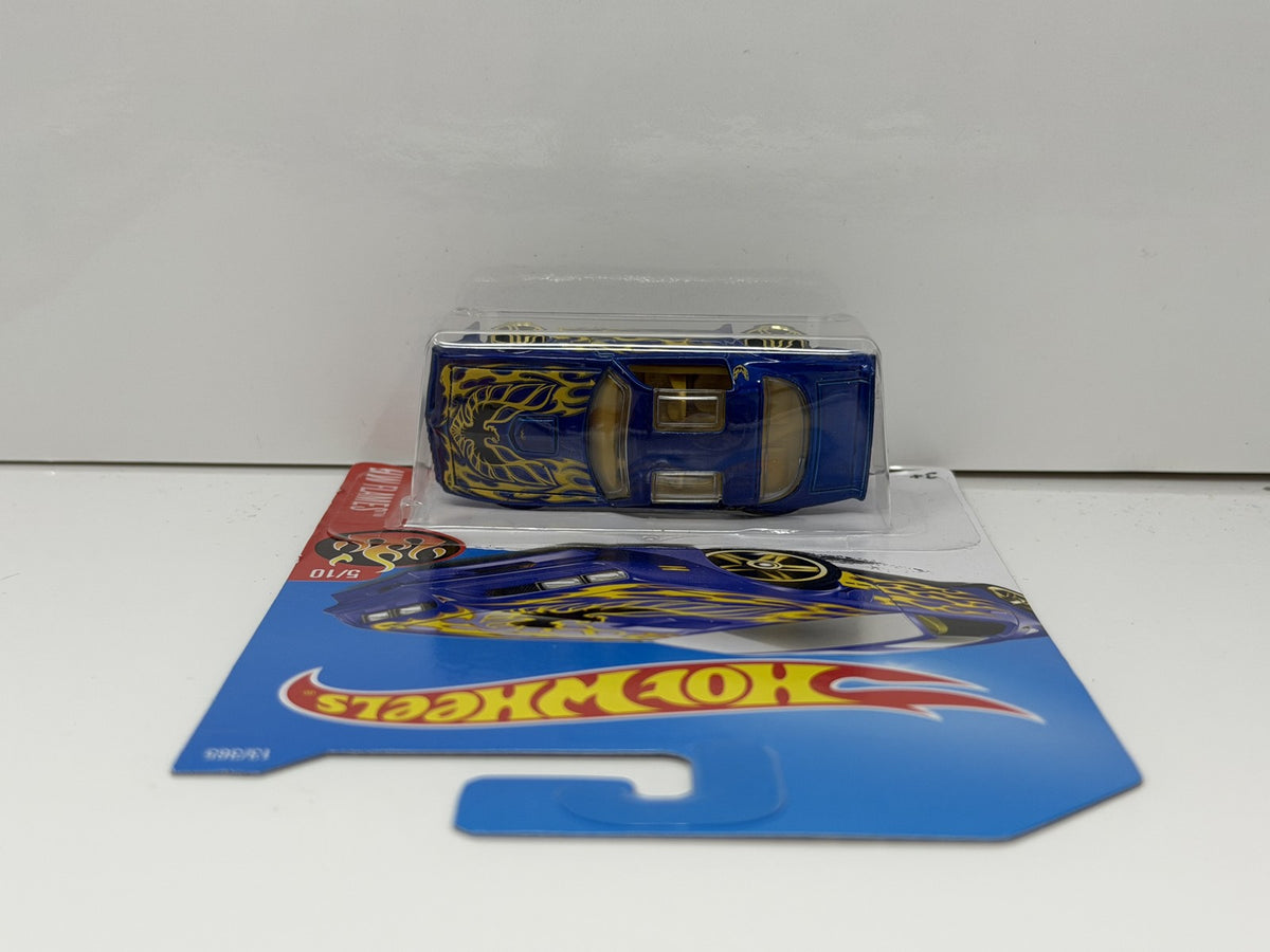 Hot Wheels Flames 1977 Pontiac Firebird 1:64 Diecast Blue