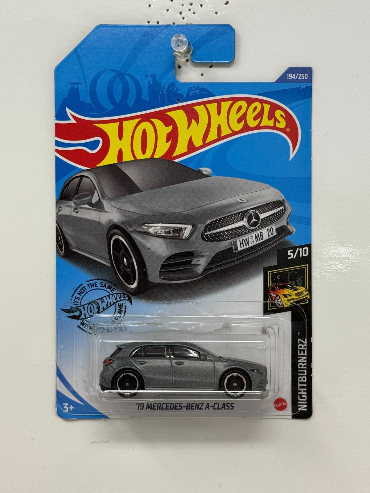 Hot Wheels Nightburnerz 2019 Mercedes-Benz A-Class 1:64 Diecast Gray