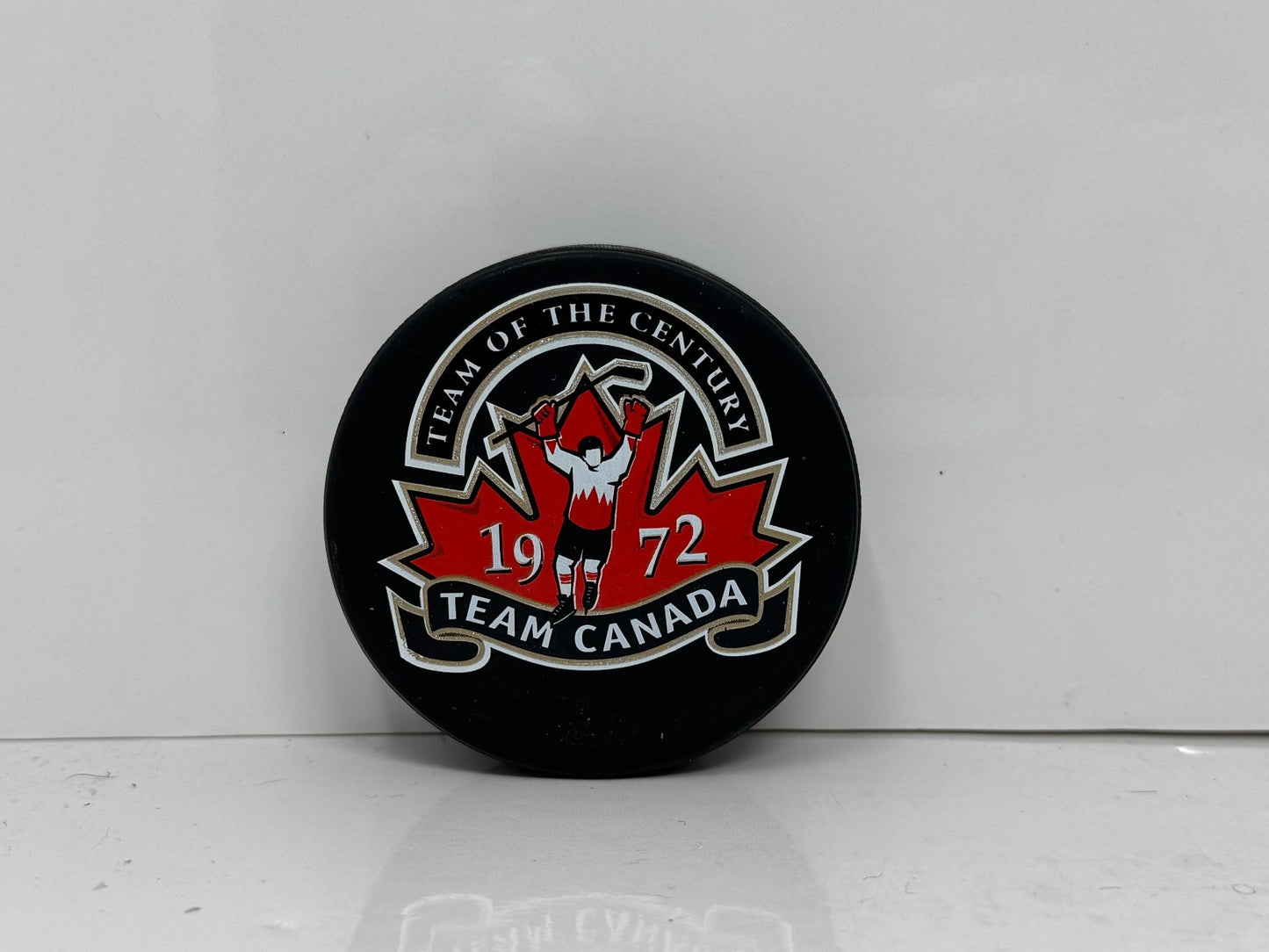 John Ferguson Coach Team Canada 1972 Summit Series Commemorative Hockey Puck