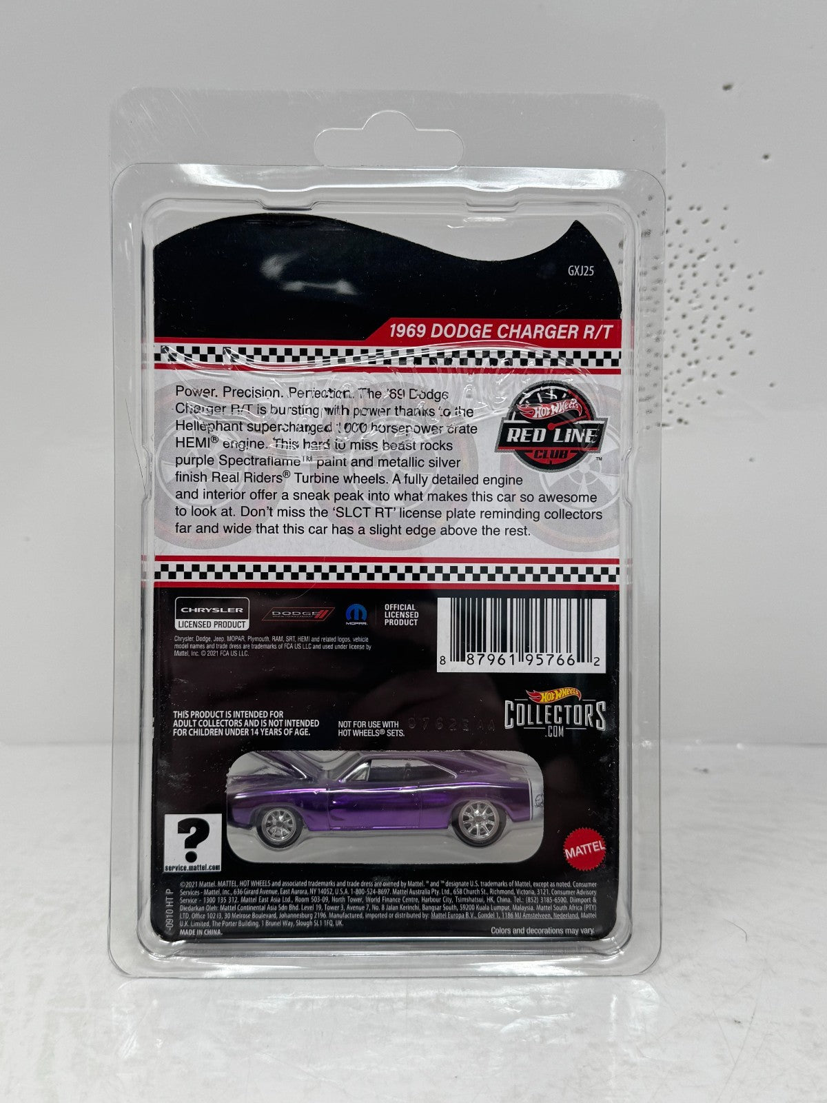 Hot Wheels RLC Red Line Club 2021 sELECTIONs 1969 Dodge Charger R/T 1:64 Diecast