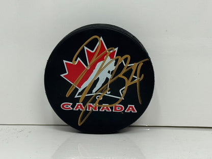 Jake Allen Team Canada Signed NHL Autograph Puck Gold Auto
