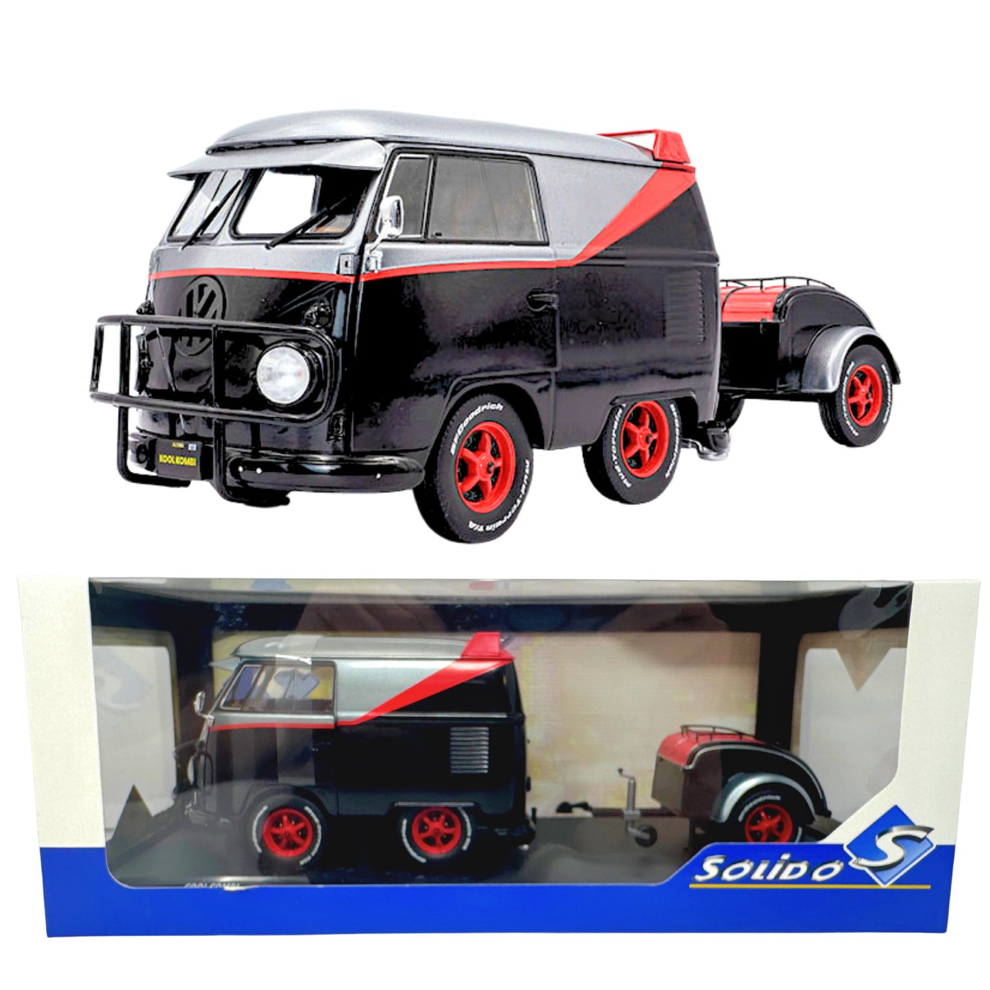 Solido The A-Team Cool Combi GMC Vandura Van & Trailer 1:18 Diecast