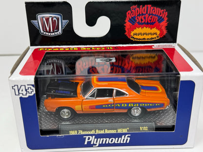 M2 Machines Rapid Transit System 1969 Plymouth Road Runner HEMI 1:64 Diecast