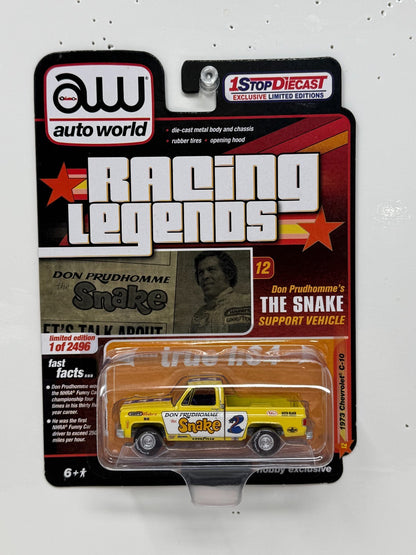Auto World Racing Legends 1973 Chevrolet C10 Don Prudhomme Snake 1:64 Diecast