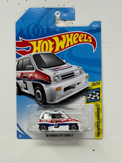 Hot Wheels Speed Graphics 1985 Honda City Turbo 1:64 Diecast ERROR SMASHED ROOF