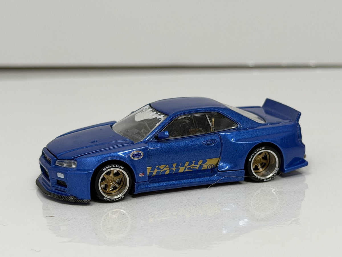 Kaido House Mini GT Nissan Skyline GT-R R34 Shinjuku V2 1:64 Diecast