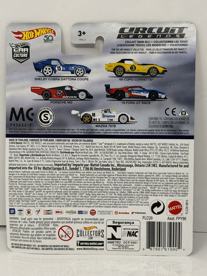 Hot Wheels Circuit Legends Porsche 962 1:64 Diecast Real Riders