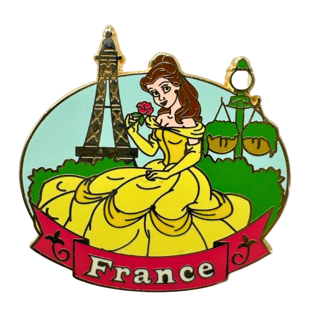 WDW Disney Belle Beauty and the Beast France Epcot Showcase Trading Pin DC2S6